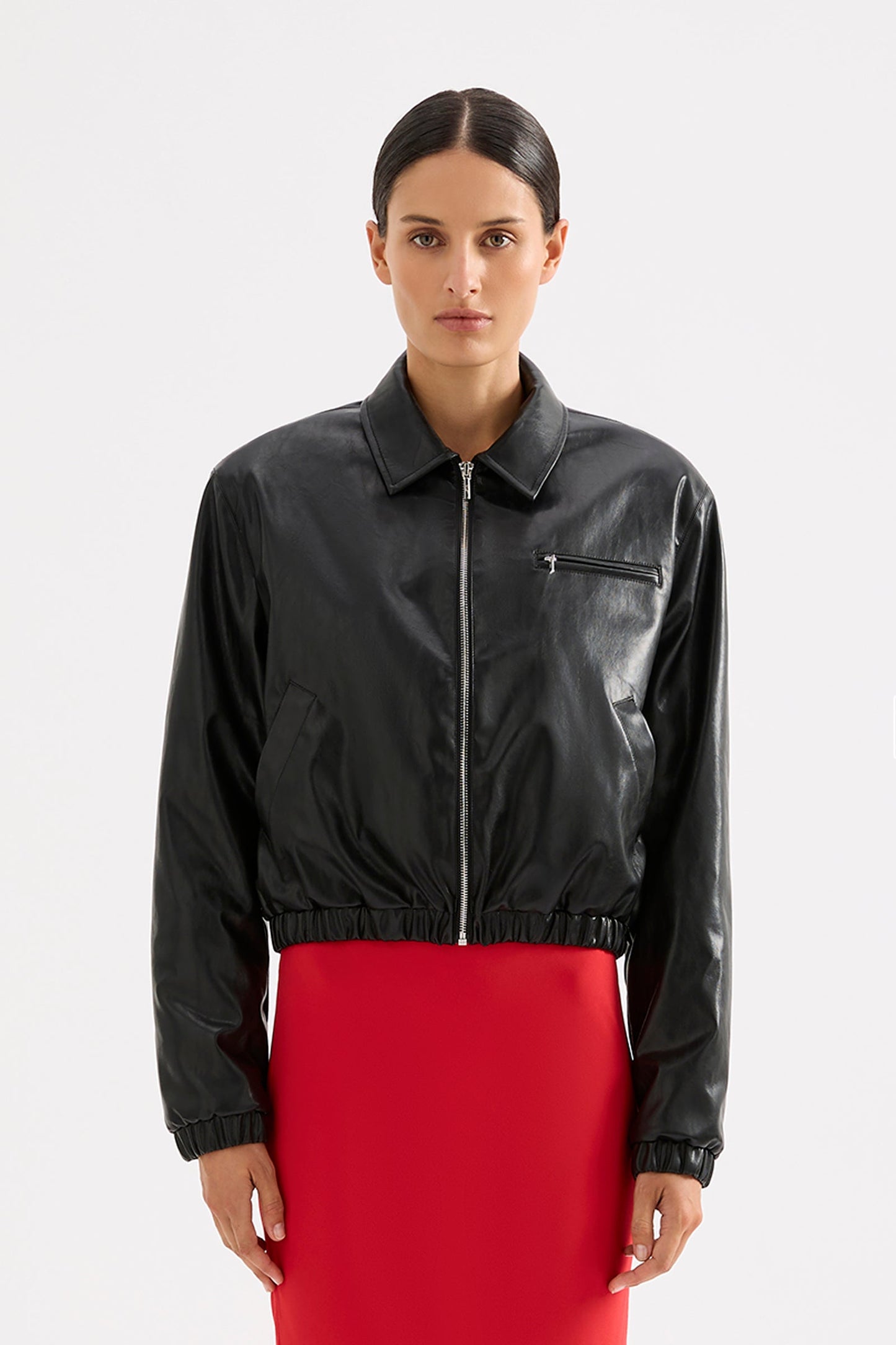 TABRIZ VEGAN LEATHER BOMBER