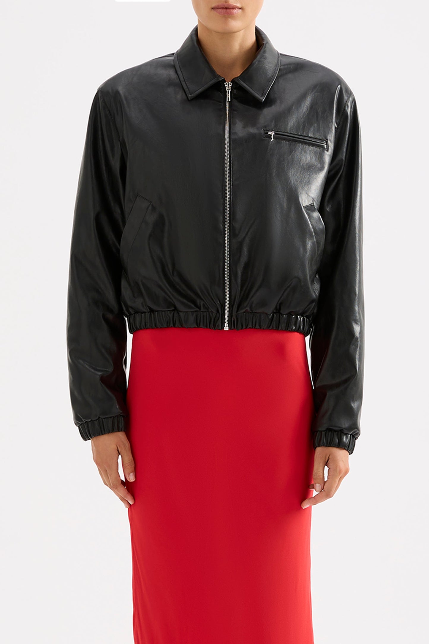 TABRIZ VEGAN LEATHER BOMBER