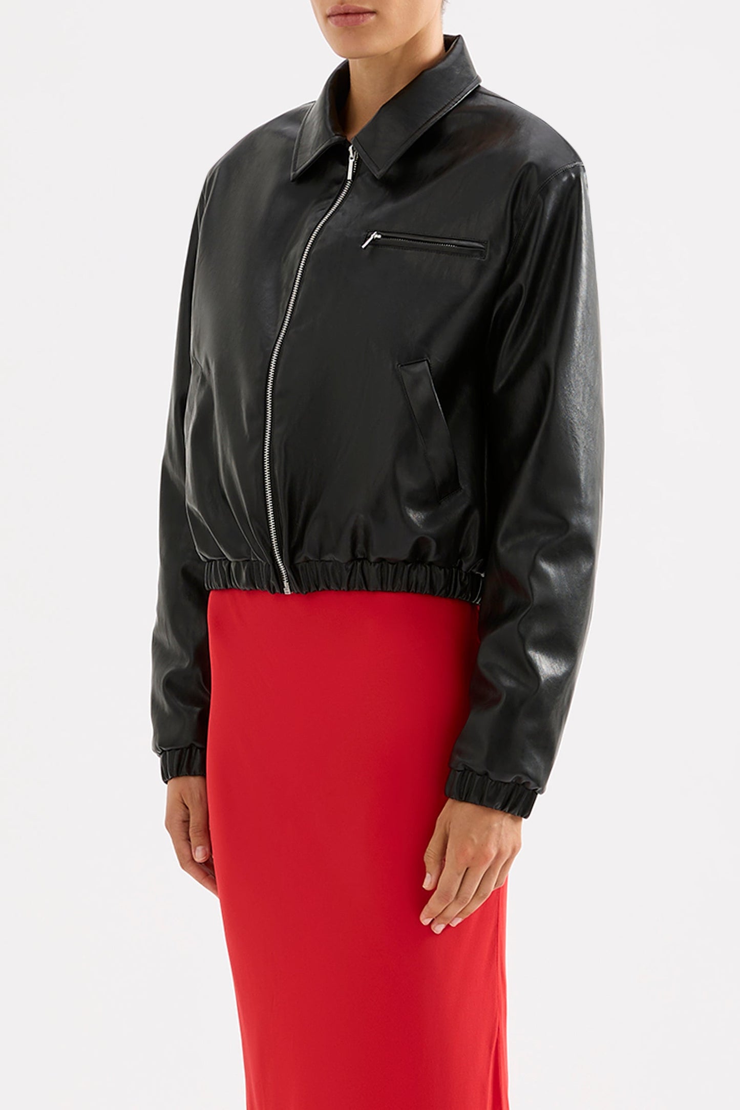 TABRIZ VEGAN LEATHER BOMBER