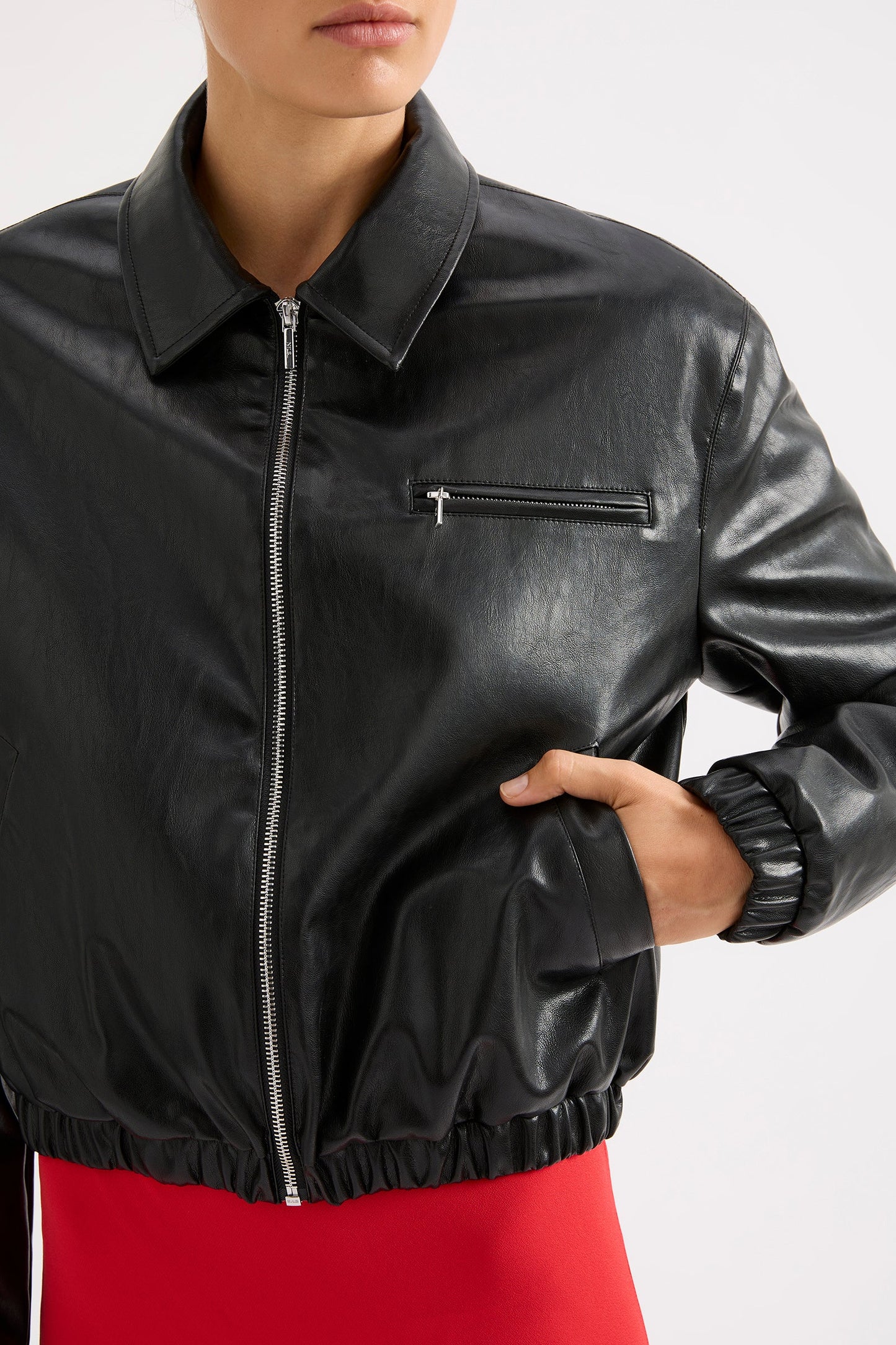 TABRIZ VEGAN LEATHER BOMBER