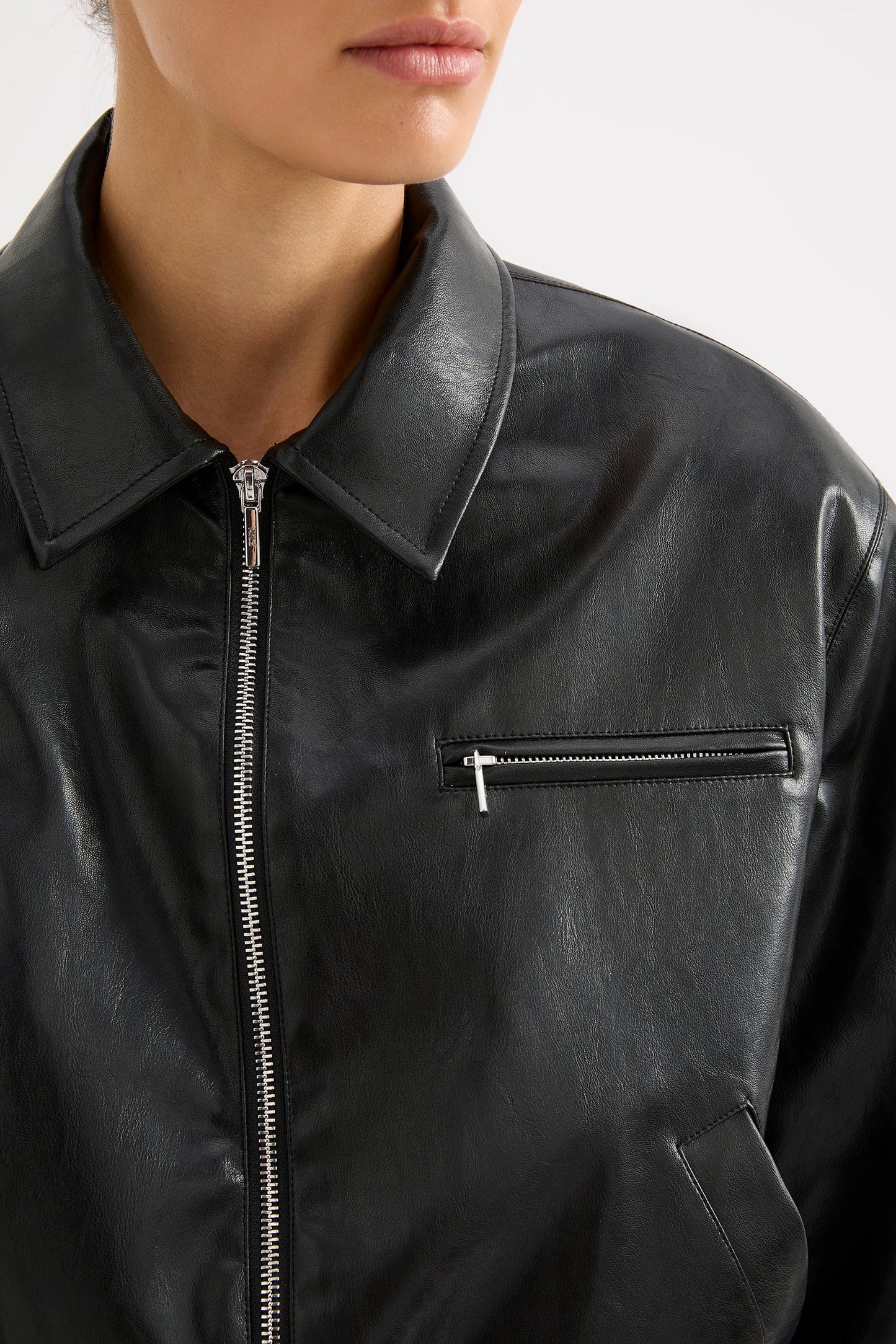 TABRIZ VEGAN LEATHER BOMBER