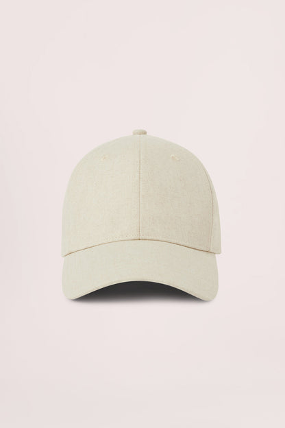 NUDE LINEN CAP