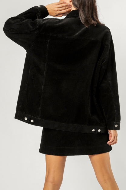 CORDUROY LONGLINE TRUCKER JACKET