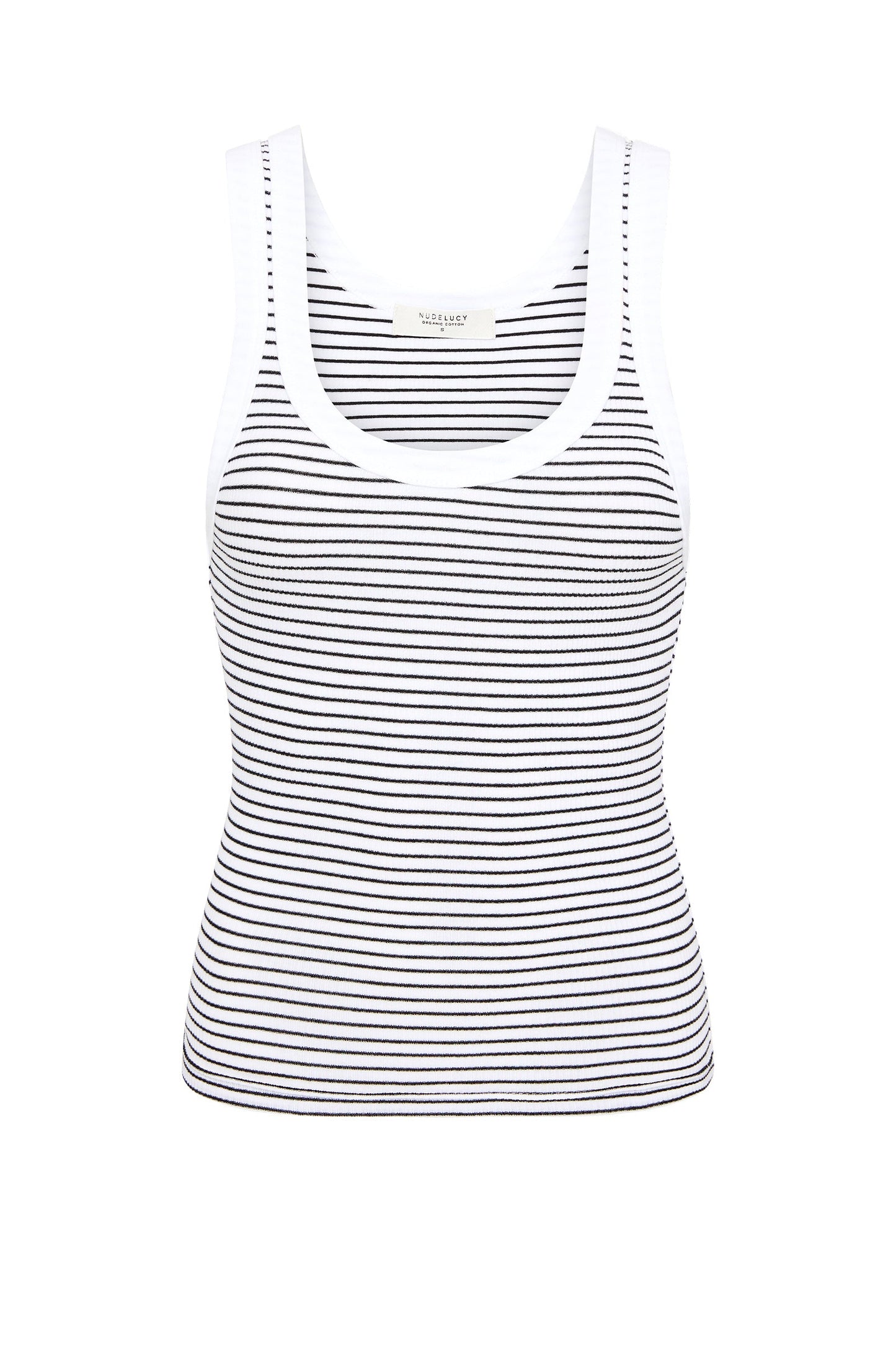 ORGANIC STRIPE RIB SINGLET