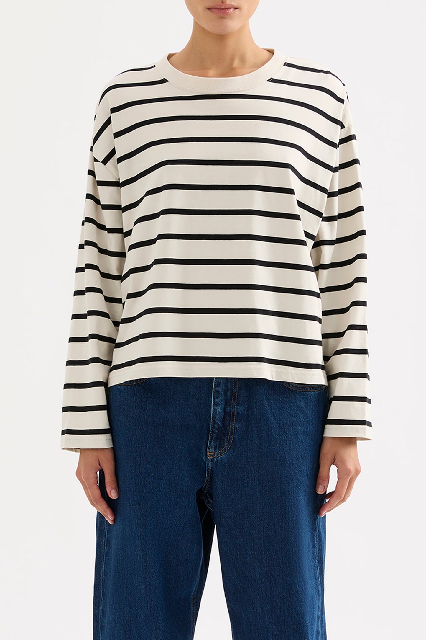 VAL STRIPE LS TEE