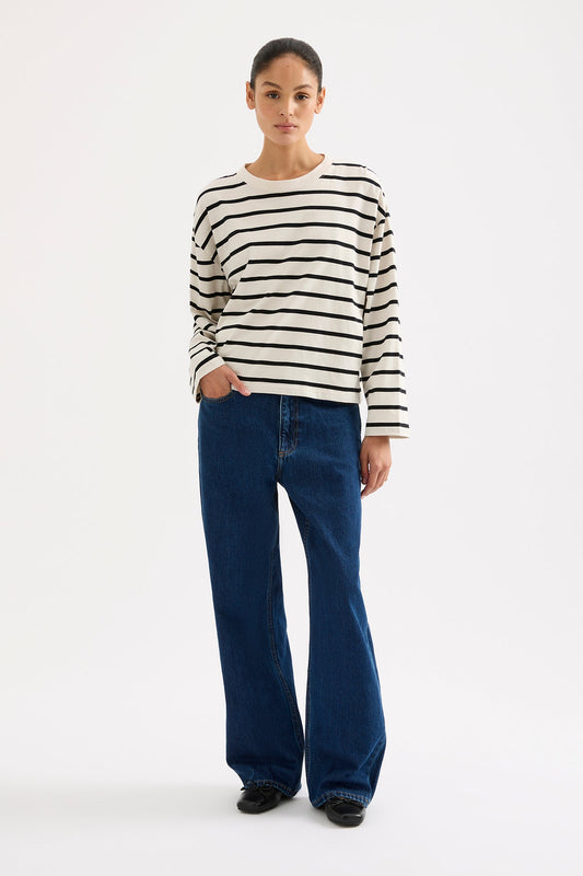 VAL STRIPE LS TEE