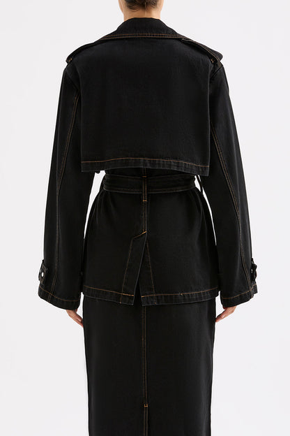 INAYA DENIM TRENCH