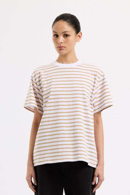 ORGANIC STRIPE BOYFRIEND TEE