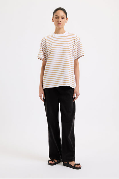 ORGANIC STRIPE BOYFRIEND TEE