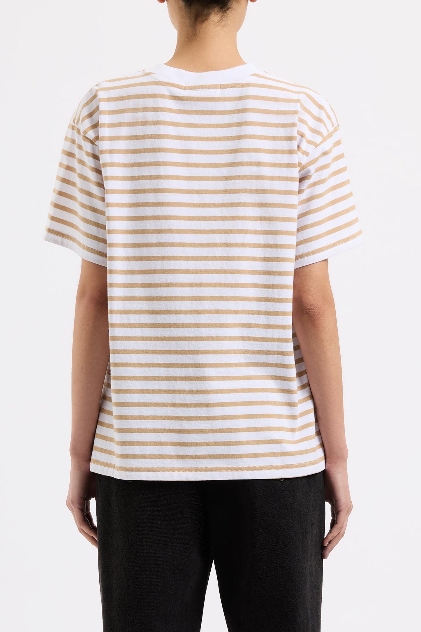 ORGANIC STRIPE BOYFRIEND TEE
