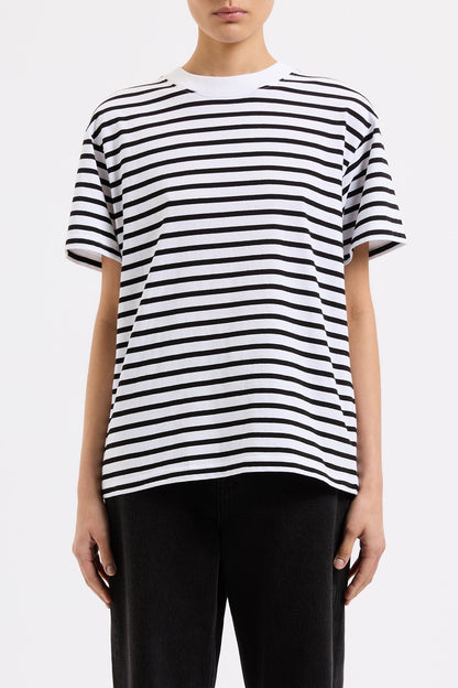 ORGANIC STRIPE BOYFRIEND TEE