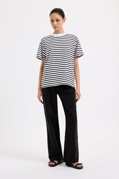 ORGANIC STRIPE BOYFRIEND TEE