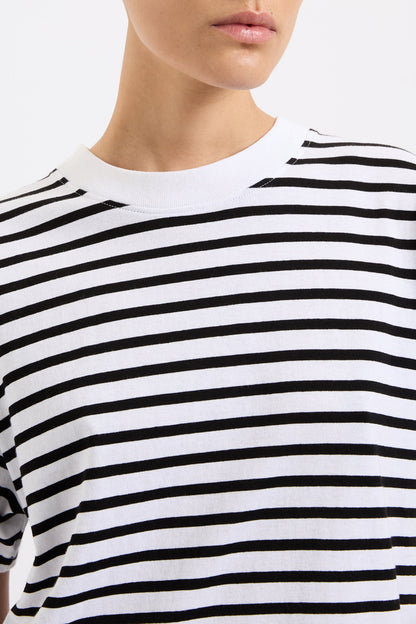 ORGANIC STRIPE BOYFRIEND TEE