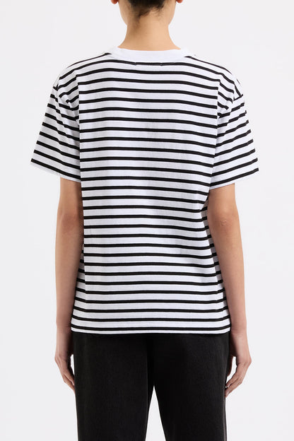 ORGANIC STRIPE BOYFRIEND TEE