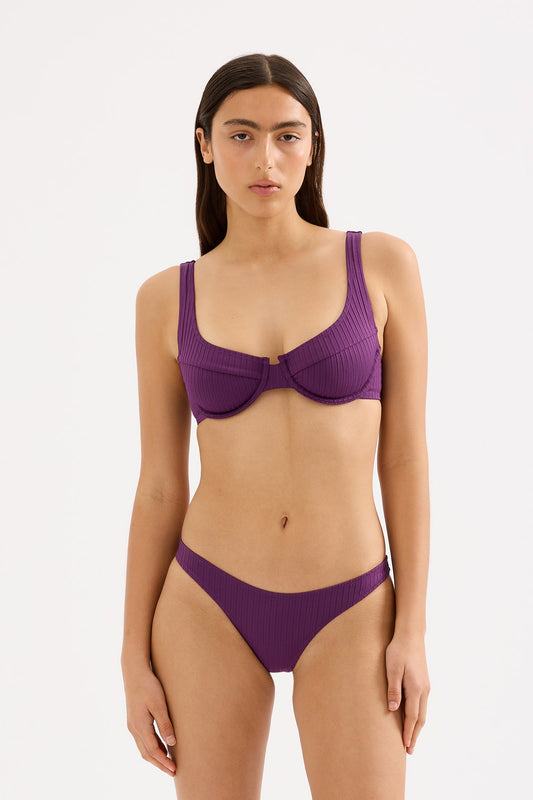 RIB THICK STRAP BRALETTE