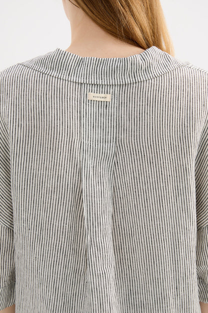 LOUNGE STRIPE LINEN SHIRT